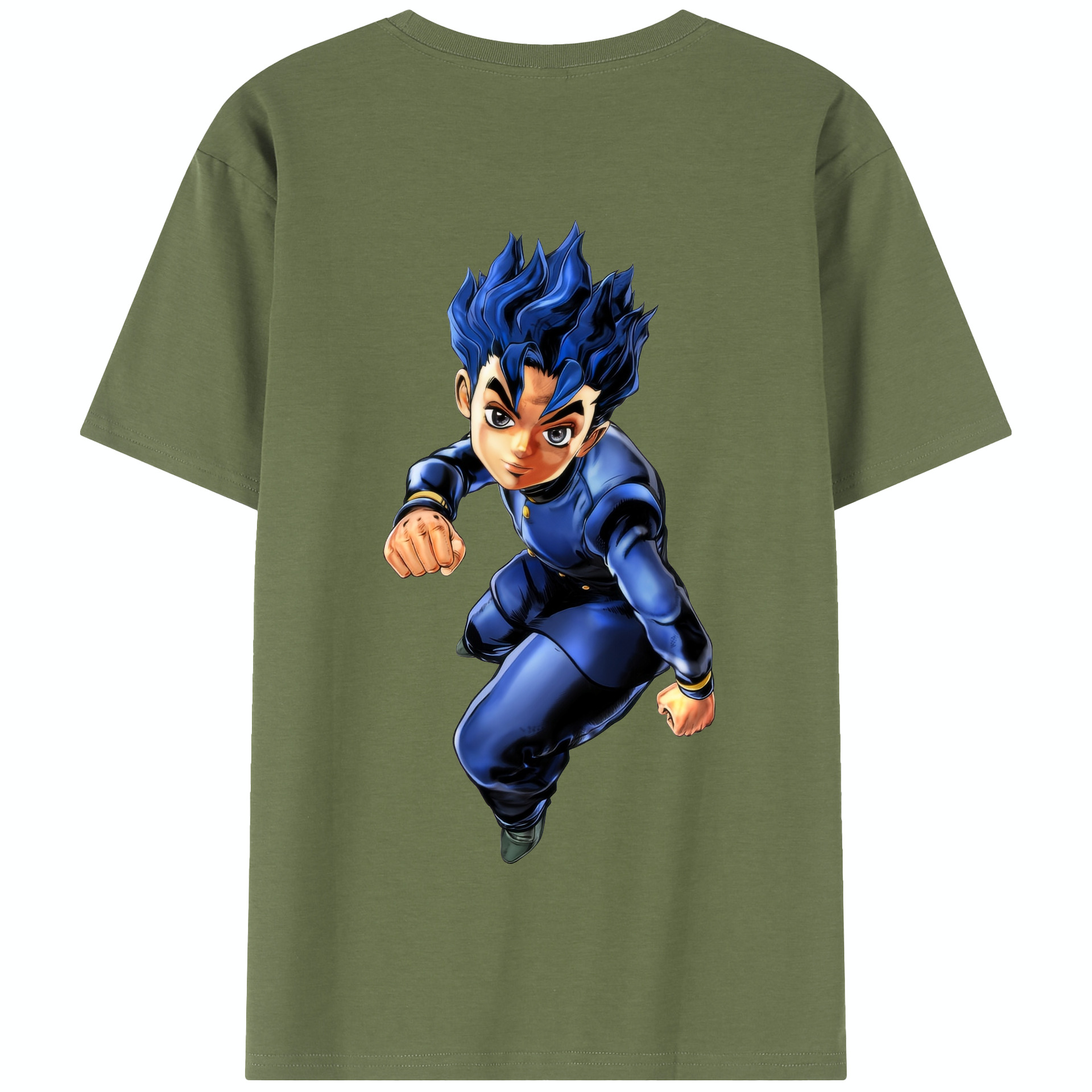 （画像用） ジョジョの奇妙な冒険 広瀨康一 JoJo's Bizarre Adventure Hirose Koichi 綿100％半袖Tシャツ（背面プリント）